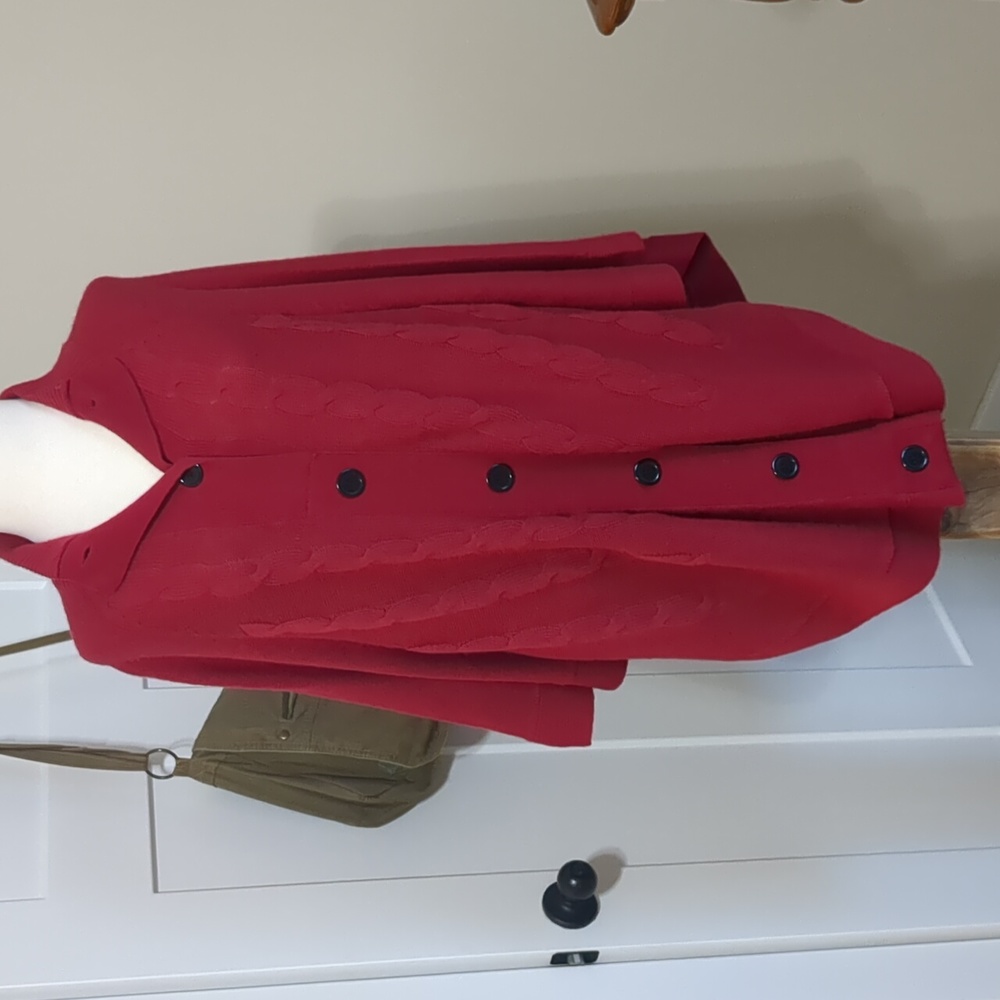 Red Cape Cable knit sweater